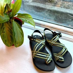 Chaco’s size 9 (green blue and yellow)
